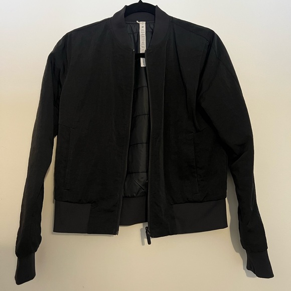 Lululemon Non-Stop Bomber Jacket Reversible Coat Black Release 2022 Size 6 - Picture 10 of 10